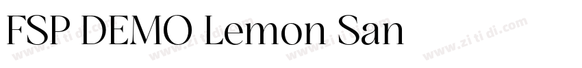 FSP DEMO Lemon San字体转换 FSP DEMO Lemon San字体转换